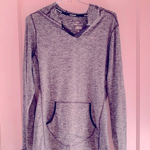 Gray Nike Dri Fit Hoodie